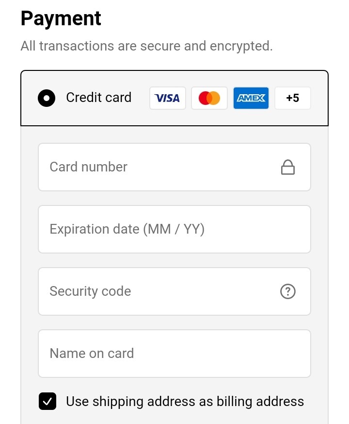 payment method